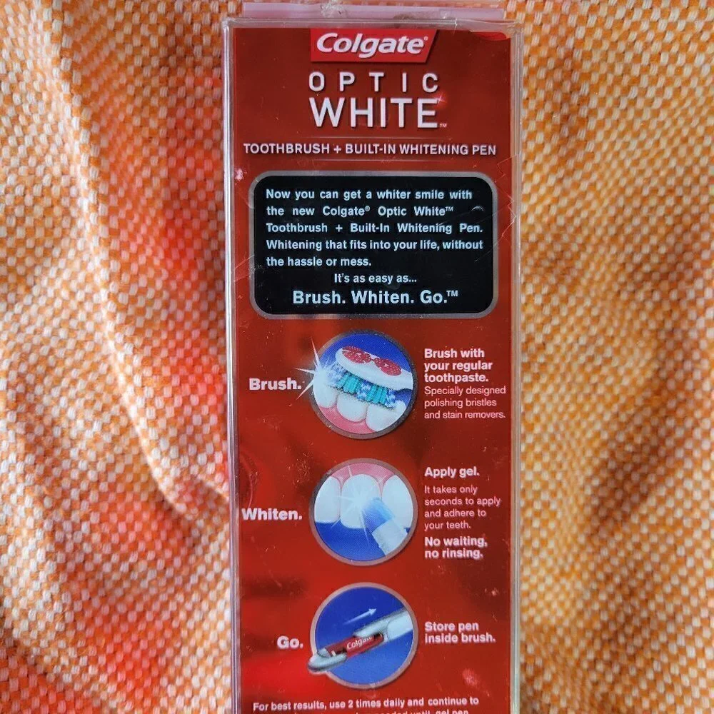COPY - NWOT Colgate Optic White Toothbrush+Built In Whitening Pen Travel Size